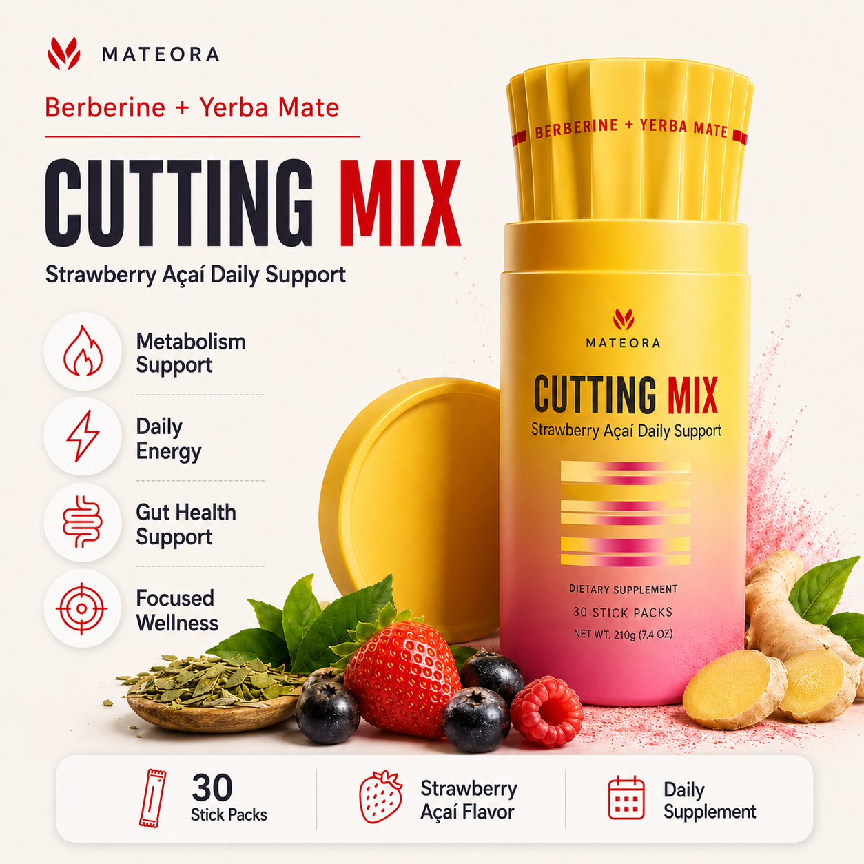 MATEORA Cutting Mix™ — Strawberry Açaí