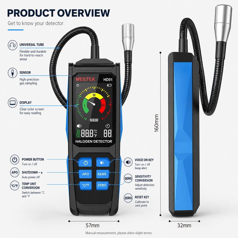 LeakHound HD1 — Handheld Gas & Refrigerant Leak Detector
