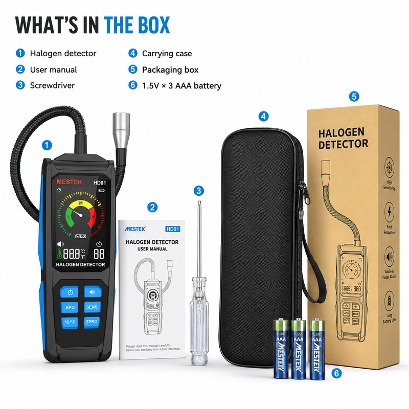 LeakHound HD1 — Handheld Gas & Refrigerant Leak Detector