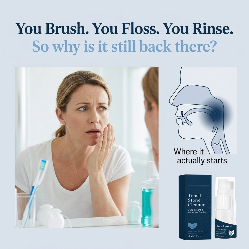 You brush, you floss, you rinse: the tonsil pockets are where it starts